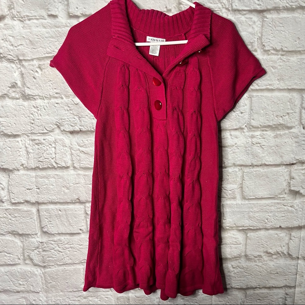Hannah Sweater Pink Dress Tunic Womens Size Large